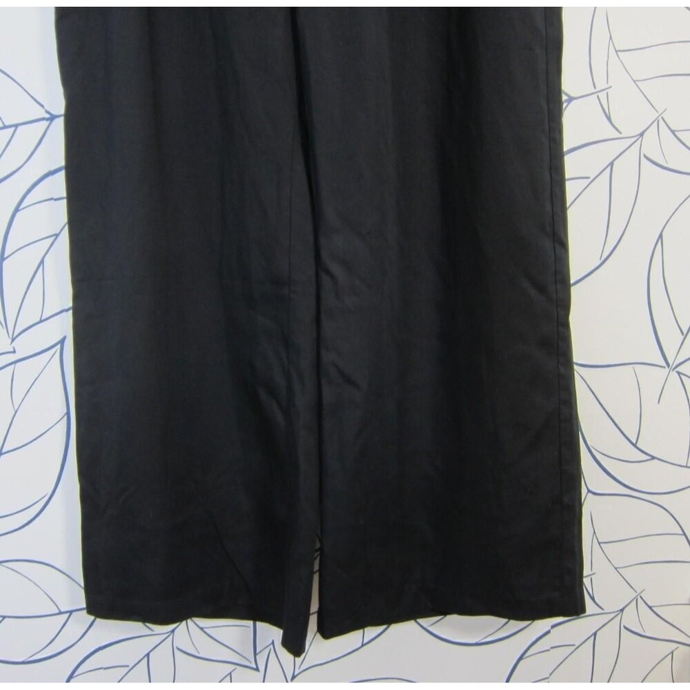 Abercrombie & Fitch Pleated Hi-Rise Wide Leg Dress Pants Black Size L New! - Picture 4 of 12